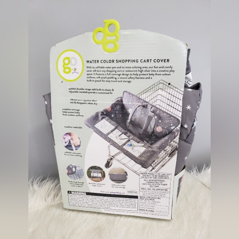 GO by Goldbug space watercolor shopping cart cover